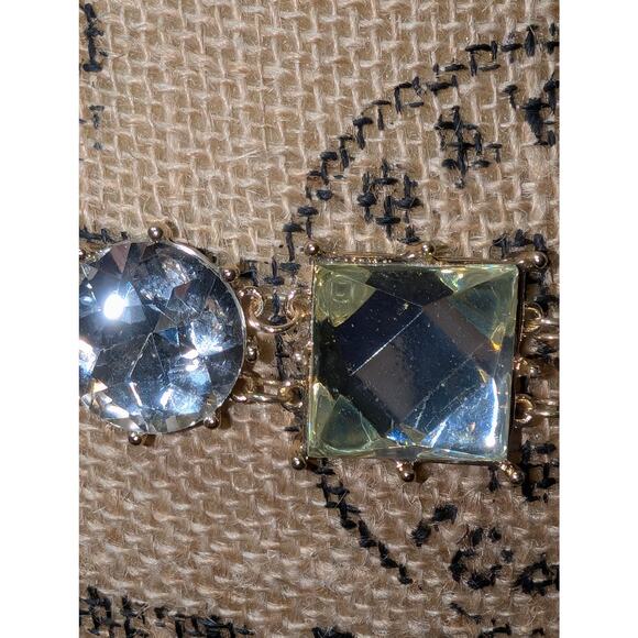 Chunky Gold Tone Large Rhinestone Chain Link Belt 28"-39" - Picture 4 of 7